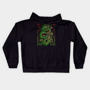 Ugly Christmas Dragon Sweater Kids Hoodie